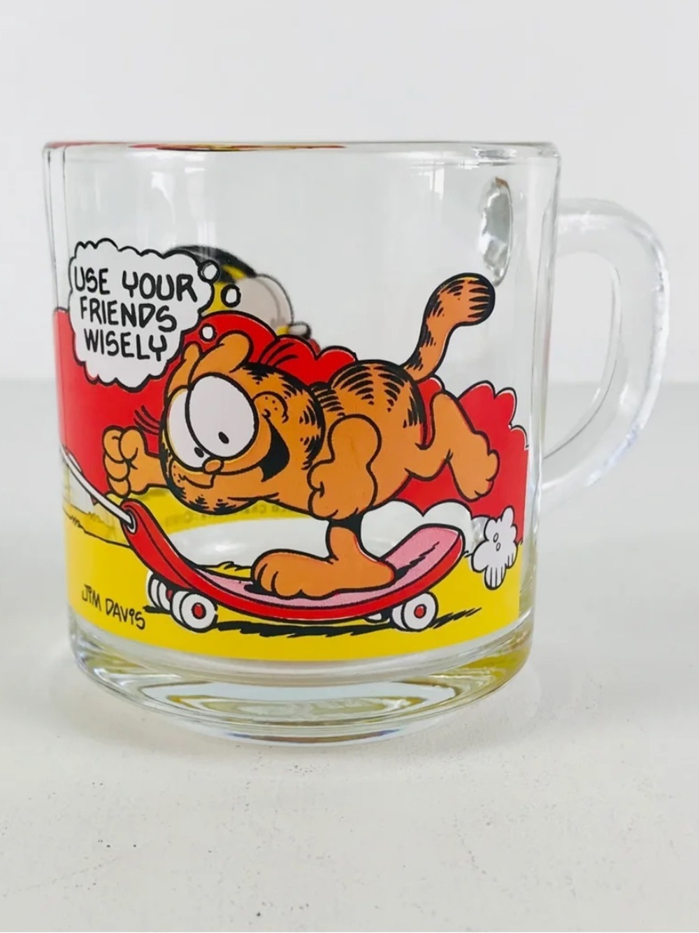 Garfield Vintage Glass Mug 1979 Jim Davis Cartoon McDonald’s Collab Collectible - Picture 6 of 16